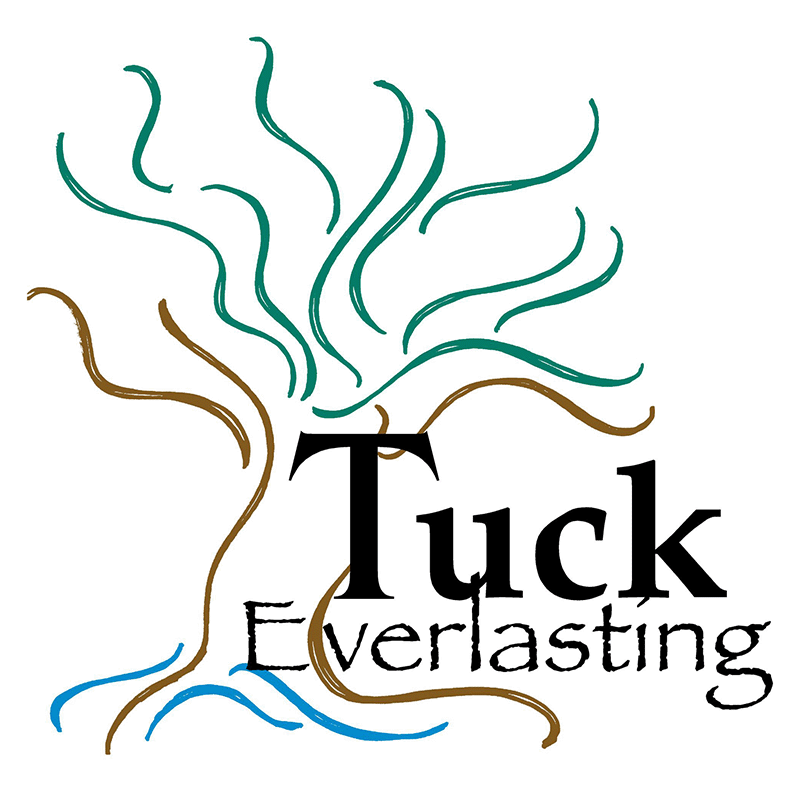 Tuck Everlasting logo With a Simple Hand Drawn Tree
